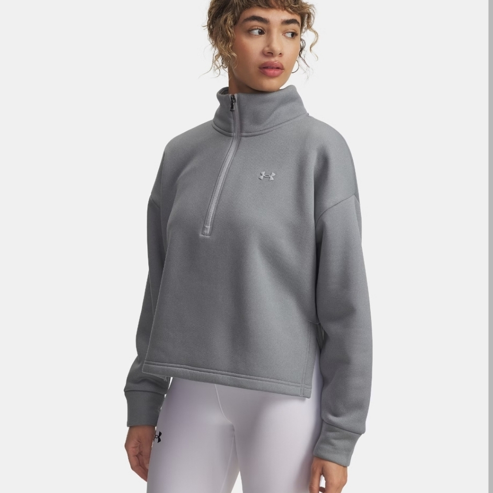 Under Armour Women's Charcoal Quarter-Zip Sweatshirt Size Xl